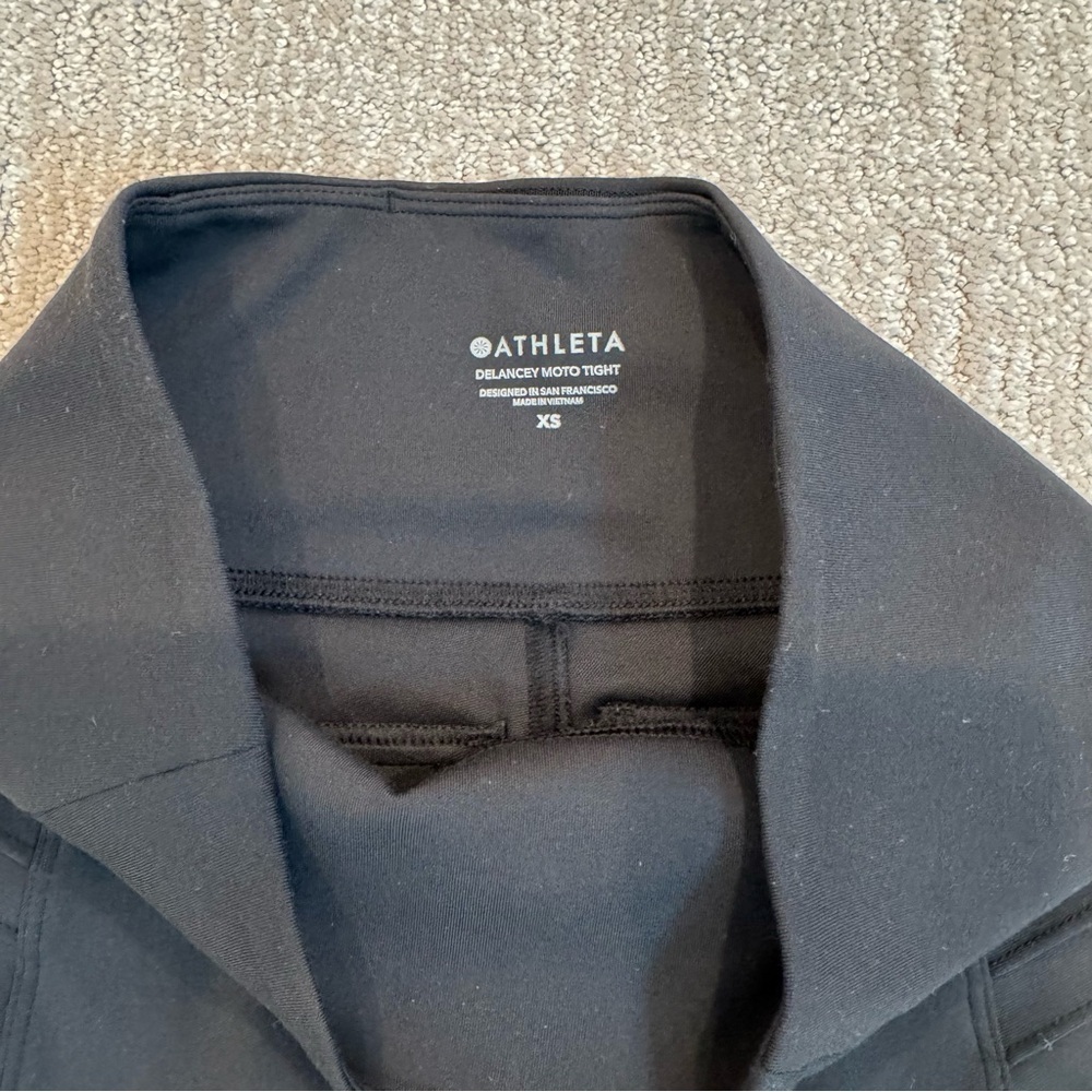Athleta Black Delancey Moto Tights - Picture 7 of 8